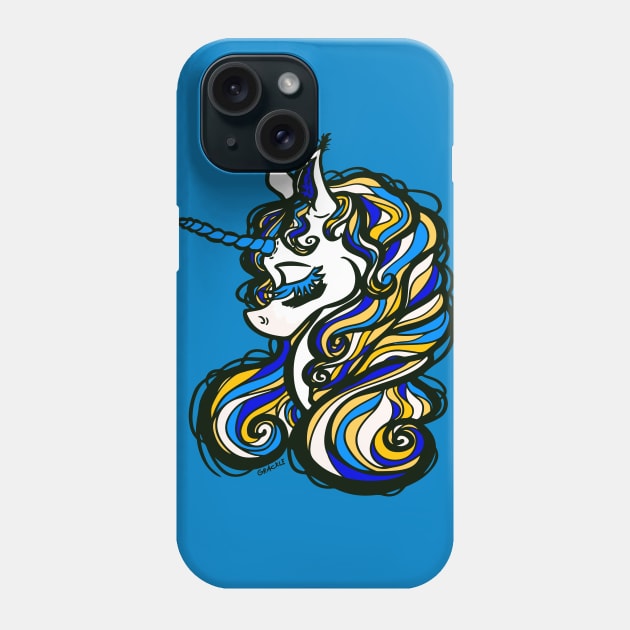 LA Football Unicorn Phone Case by Jan Grackle