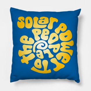 Solar Power to the People Word Art Pillow