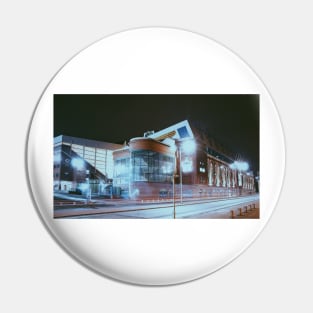Ibrox Stadium at night Glasgow Rangers print design Pin