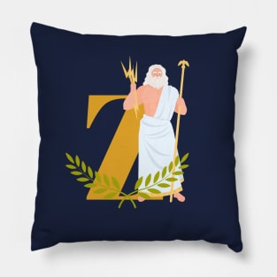 Command the heavens, wield the thunder - Embrace the strength of Zeus Pillow