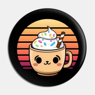 Retro cold coffee Kawaii style Pin