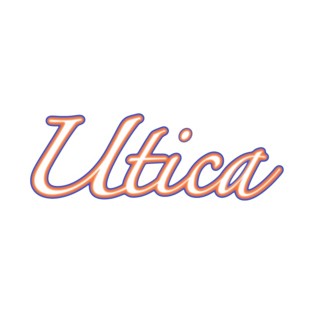 Utica Cursive Orange and Blue by anrockhi