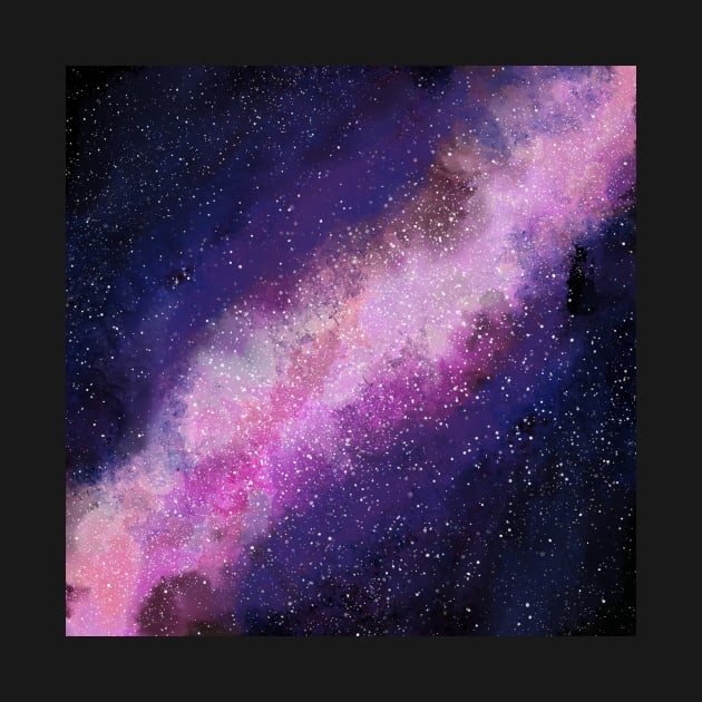 Purple Watercolour Galaxy by creativebakergb