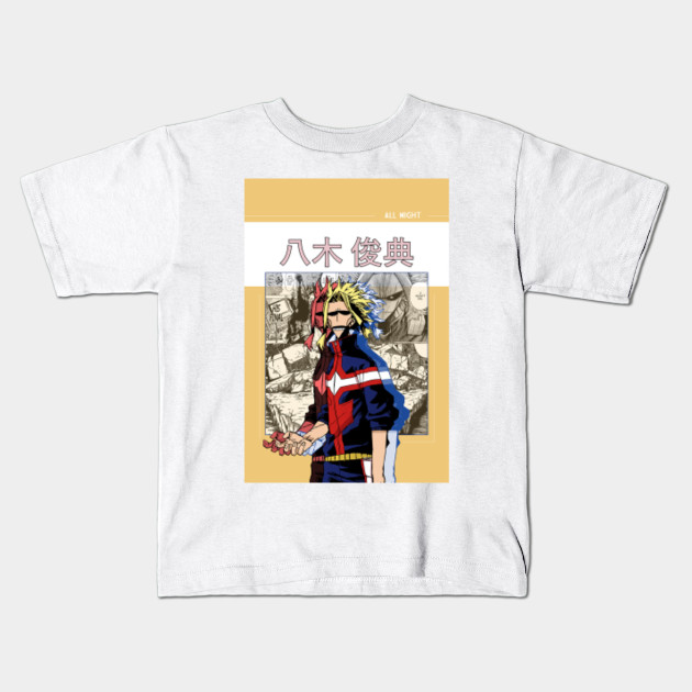 All Might Hero Academia All Might Kids T Shirt Teepublic