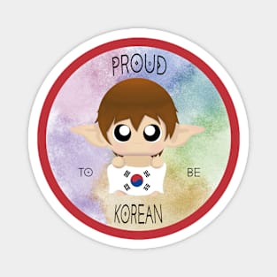 Proud to be Korean (Sleepy Forest Creatures) Magnet