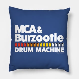 MCA & Burzootie Drum Machine Psycho Dust White Pillow