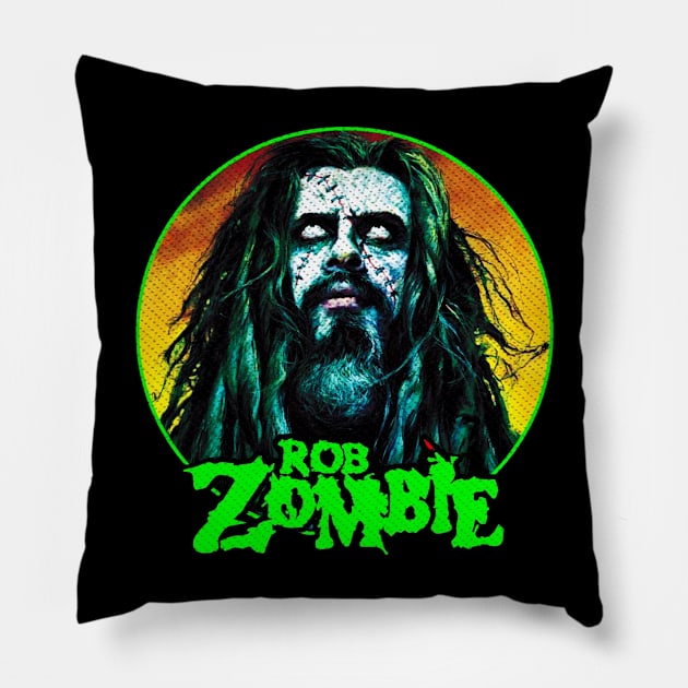 Zombieee rob Pillow by Pradipta Art