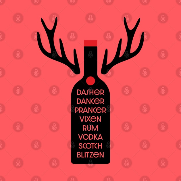 Reindeer Drinks, Whiskey, Vodka, Tequila by centeringmychi