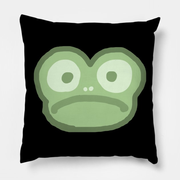 Sad frog Pillow by Dialon25