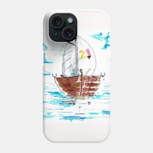 Sailing At A Somewhat Clouded Day Phone Case