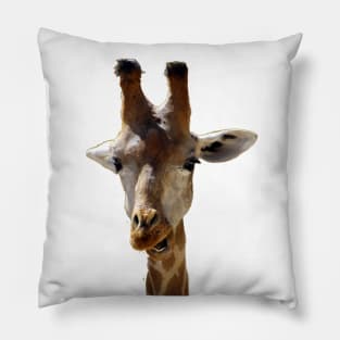 Giraffe Portrait Close up 2 Pillow