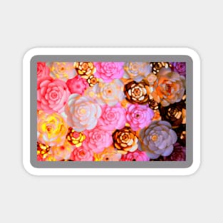 Sweet pink floral abstract Magnet