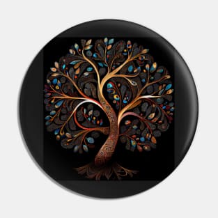 Aboriginal Art Inspired Tree of Life a digital dot art painting Pin