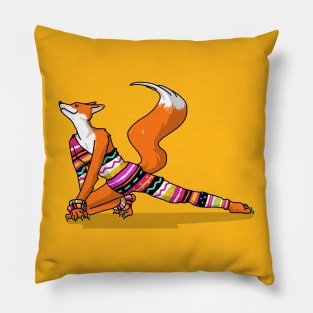 Let's dance! Dancing fox in David-bowie-inspired attire illustration Pillow