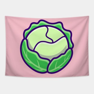 Cabbage Vegetable Cartoon Tapestry