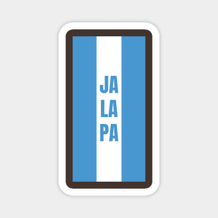 Jalapa City in Guatemala Flag Colors Vertical Magnet