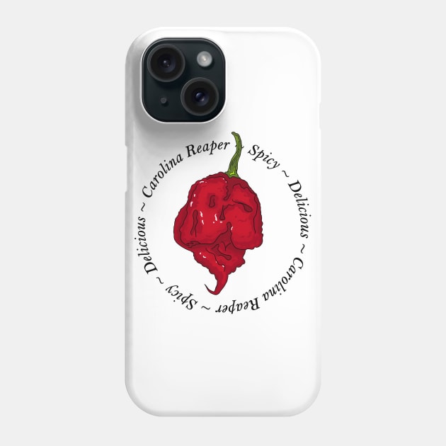 Chili Pepper Carolina Reaper Phone Case by MojoCoffeeTime