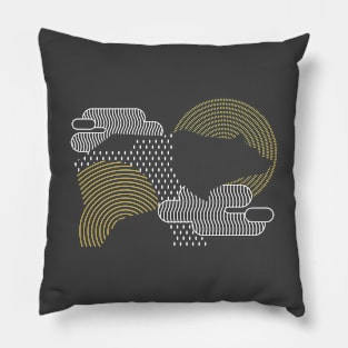 geometric bear Pillow