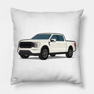 Car truck off road f-150 white Pillow