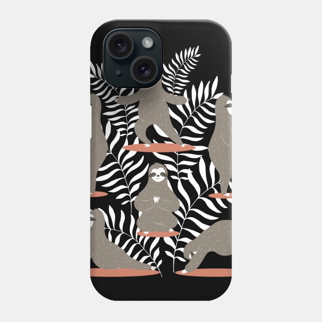 Sloth Yoga Phone Case by TheRealestDesigns