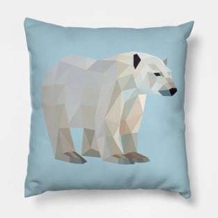Geometric Polar Bear Pillow