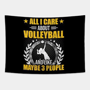 All I Care About Volleyball And Like Maybe Coach Player Tapestry