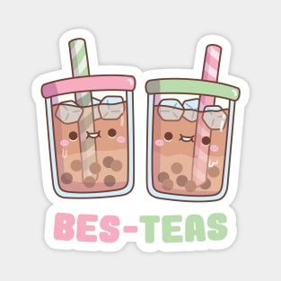 Cute Boba Tea Bes Teas Besties Pun Magnet