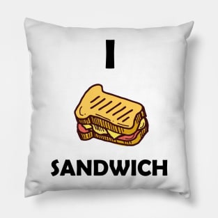 Funny design saying I Sandwich, Deli Delight Corner, Cute & Satisfying Sandwich Harmony Pillow