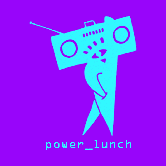 power_lunch boommboxdude logo (light blue print) by power_lunch