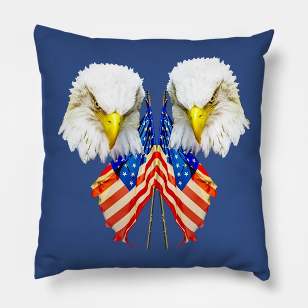 The Eagles and the Flag Pillow by dalyndigaital2@gmail.com