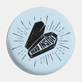 Dead Inside: Funny Vintage Halloween-Inspired Coffin Pin