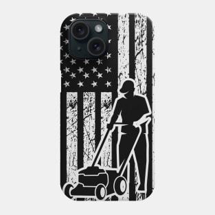 Lown mowing, American Flag, 4th of July Phone Case