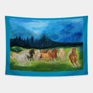 Wild Horses Tapestry