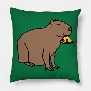 Pizza Slice Capybara Pillow