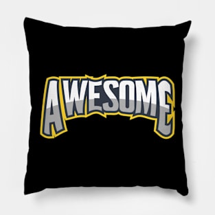 AWESOME arched text Pillow