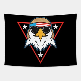 American Bald Eagle Mullet Sunglasses Patriotic Tapestry