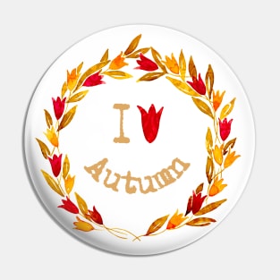 I love Autumn 2 - Pocket Size Pin