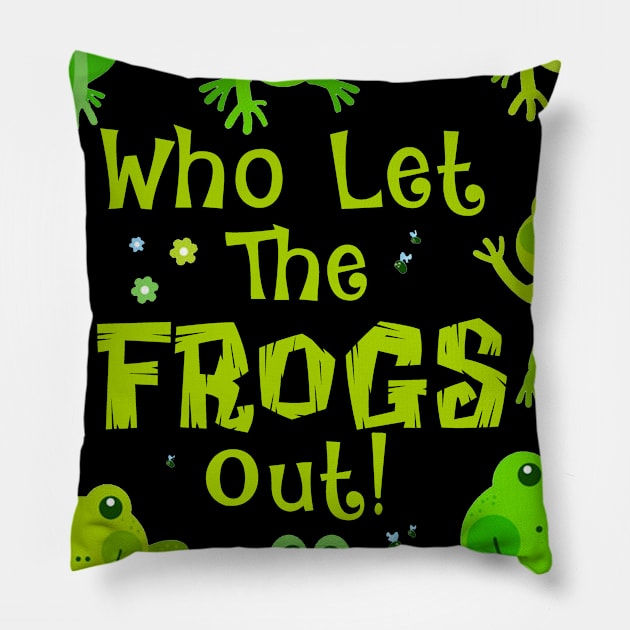 Frog Plague Pesach  For Men Women Kids Pillow by finchandrewf