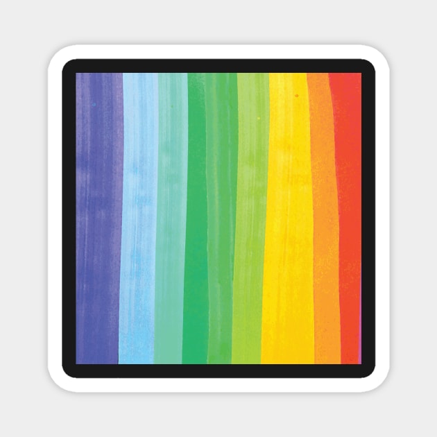 Rainbow Support Design, Artwork, Vector, Graphic Magnet by xcsdesign