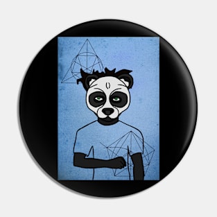 Unique MaleMask Digital Collectible with AnimalEye Color and GreenSkin on TeePublic Pin