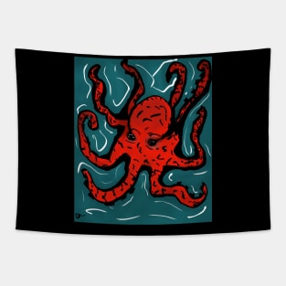 Stylized Octopus Tapestry