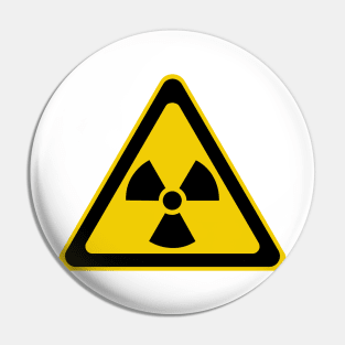 Radioactive Symbol Warning Sign - Triangular Pin