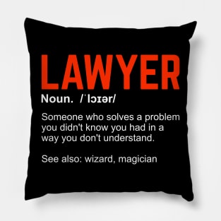 Lawyer Definition Attorney Gift Pillow