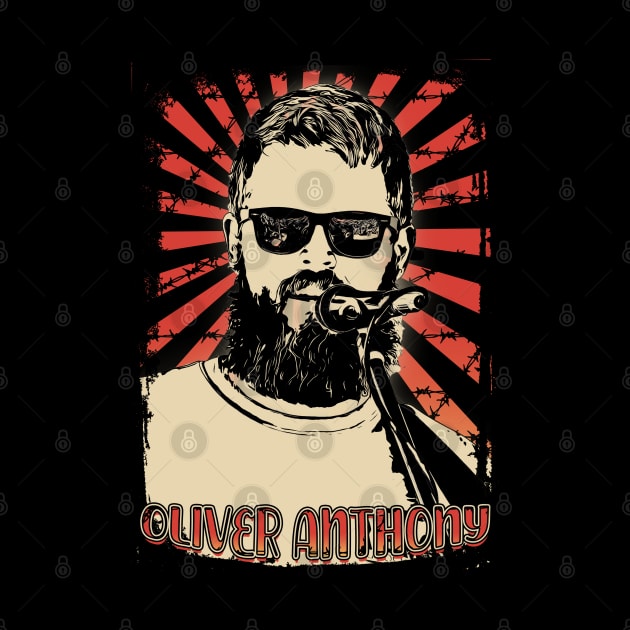 Oliver Anthony Retro Vintage Aesthetic by Ihkwan Art