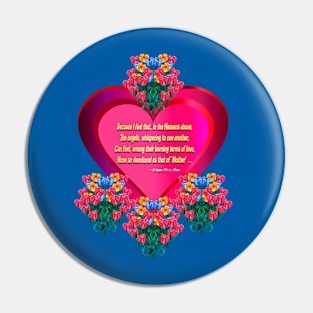 'To My Mother' Poem Pin