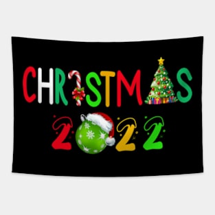 Christmas 2022 Pajama Family Matching Happy Holiday Xmas 2022 Gift Tapestry