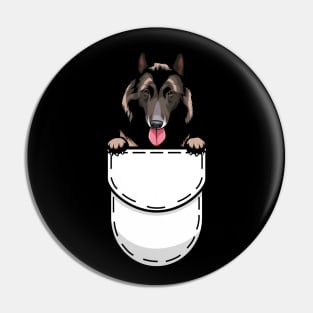 Funny Belgian Shepherd Tervueren Pocket Dog Pin