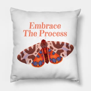 Embrace The Process - Inspirational Butterfly Pillow