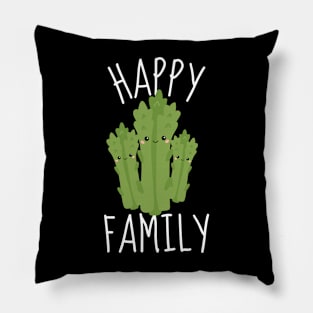 Funny Asparagus: Happy Family Pillow