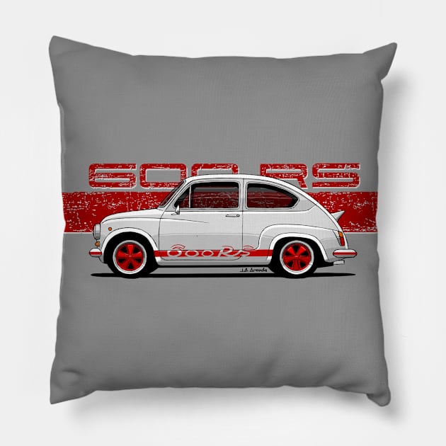 The fastest small italian car ever! Pillow by jaagdesign